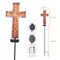 Solar Cross Garden Stake Lights 38inch Metal Outdoor Waterproof Memorial Garden Decor 2 Lighting Modes Cemetery Decorations for Grave for Remembrance Gifts & Sympathy Gifts